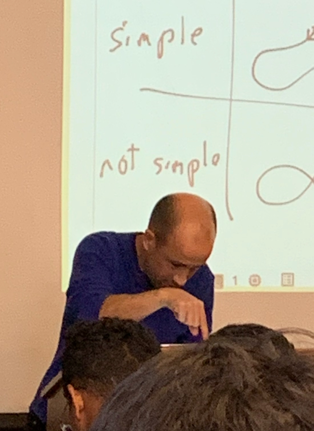 "It's simple," says the professor, dies inside.
