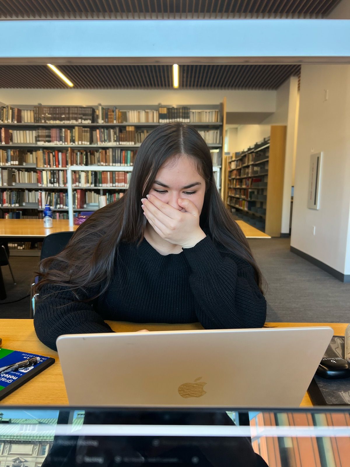 when you catch a meme mid-class and forget you're not alone