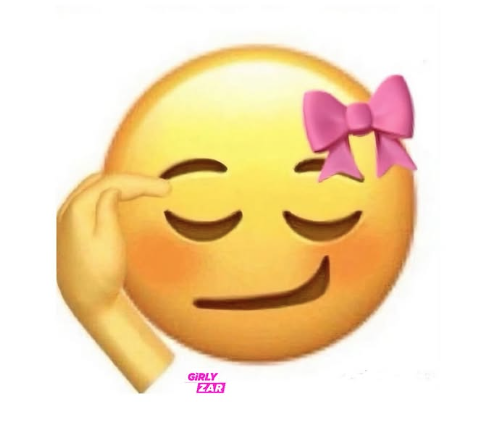 The image depicts the iconic "Sassy Emoji," characterized by a yellow circular face with a smirk and closed eyes, conveying a sense of attitude or sass. The addition of a pink bow on the top adds a playful, feminine touch, enhancing its sassy demeanor. The hand placed on the face suggests a dismissive or confident gesture, as if the emoji is saying, "Oh, please!"
In the background, there is no additional context or setting, as it is a simple, clean design focusing solely on the emoji. This creates a straightforward yet effective visual that emphasizes the expression itself.
The overall vibe is humorous and light-hearted, making it perfect for playful online interactions. It embodies the essence of playful sarcasm, often used to respond to situations where someone is being extra or overly dramatic.