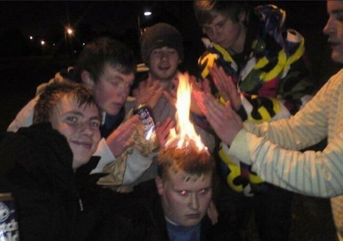 When your friends roast you and mean it literally.