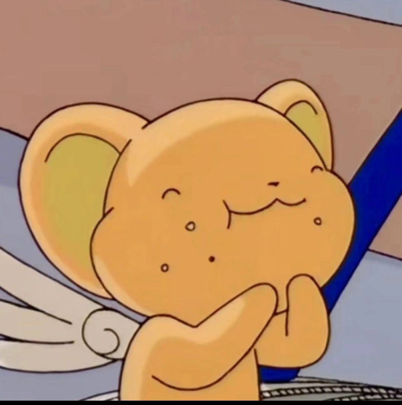 Kero-chan out here looking like a delulu snack hoarder.