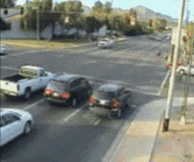 Cars staging an intervention for 'terminally cooked' human drivers.