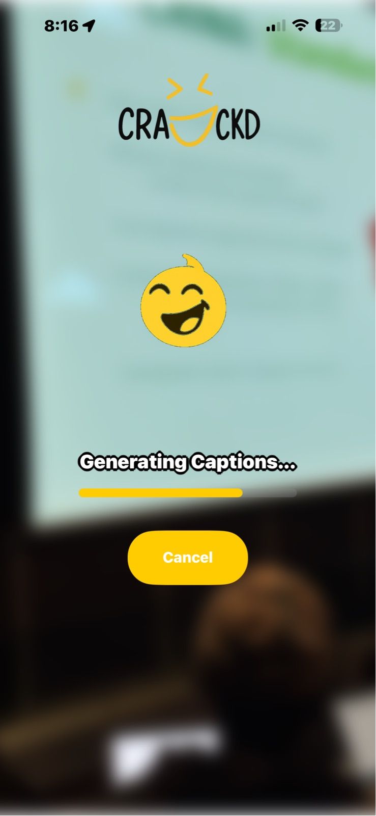 App generating captions slower than Earl gates closing on me.