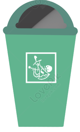 This image features a friendly, mint-green trash can, standing tall and proud against a stark white background. Its dark grey lid suggests a quiet, contemplative demeanor, as if patiently awaiting its next "organic thought" – perhaps a discarded apple core or a banana peel, as humorously depicted in the white square on its chest. This little bin seems to be a diligent guardian of cleanliness, always ready to gobble up your compostable woes. The plain background ensures all attention is on our eco-conscious hero, highlighting its singular purpose. There are no famous or recognizable elements in this image, just a humble bin doing its best.