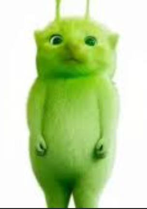 The image features Mork, the endearing lime-green alien from the animated movie 'Spies in Disguise,' standing against a stark white background. Mork is a small, fuzzy creature with large, innocent green eyes and two short antennae. Its tiny mouth is slightly downturned, giving it a perpetually bewildered or mildly sad demeanor, as if it's just realized it forgot its keys on another planet. Its small, almost vestigial arms hang at its sides, adding to its charmingly helpless appearance. The plain background emphasizes Mork's adorably confused expression, making it a prime candidate for a 'me when' meme, perfectly capturing that universal feeling of mild existential dread or simply being lost.