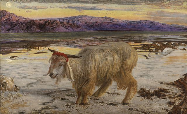 This painting features a shaggy goat adorned with a vibrant red ribbon, set against a hauntingly beautiful landscape. Its demeanor appears contemplative, as it gazes off into the distance, perhaps pondering its next move in this desolate environment. The foreground, dominated by the goat, contrasts sharply with the eerie, expansive background of barren land and mountains under a twilight sky, creating a surreal atmosphere.
The scene evokes a sense of isolation, enhanced by the skeletal remains scattered on the ground, suggesting themes of survival and desolation. The colors of the sunset—purples, oranges, and pinks—add a touch of beauty to the otherwise stark setting.
Humorously, the goat seems a bit out of place, as if it’s attending a fancy dress party in a wasteland. Its stylish ribbon juxtaposed with the grim surroundings creates an amusing contrast, making it the quirky star of this dramatic tableau.