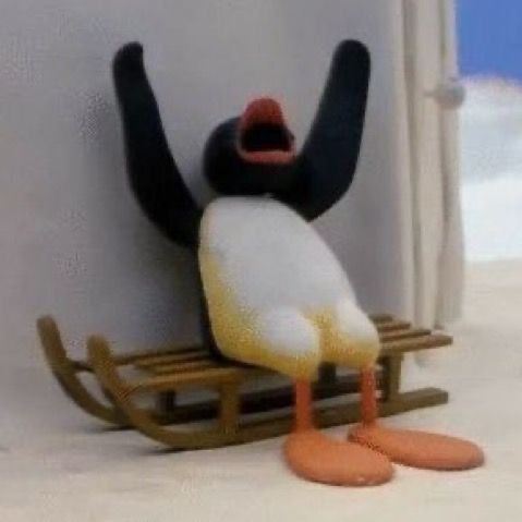 Stoic penguin: indifferent to adventure's external enticements.