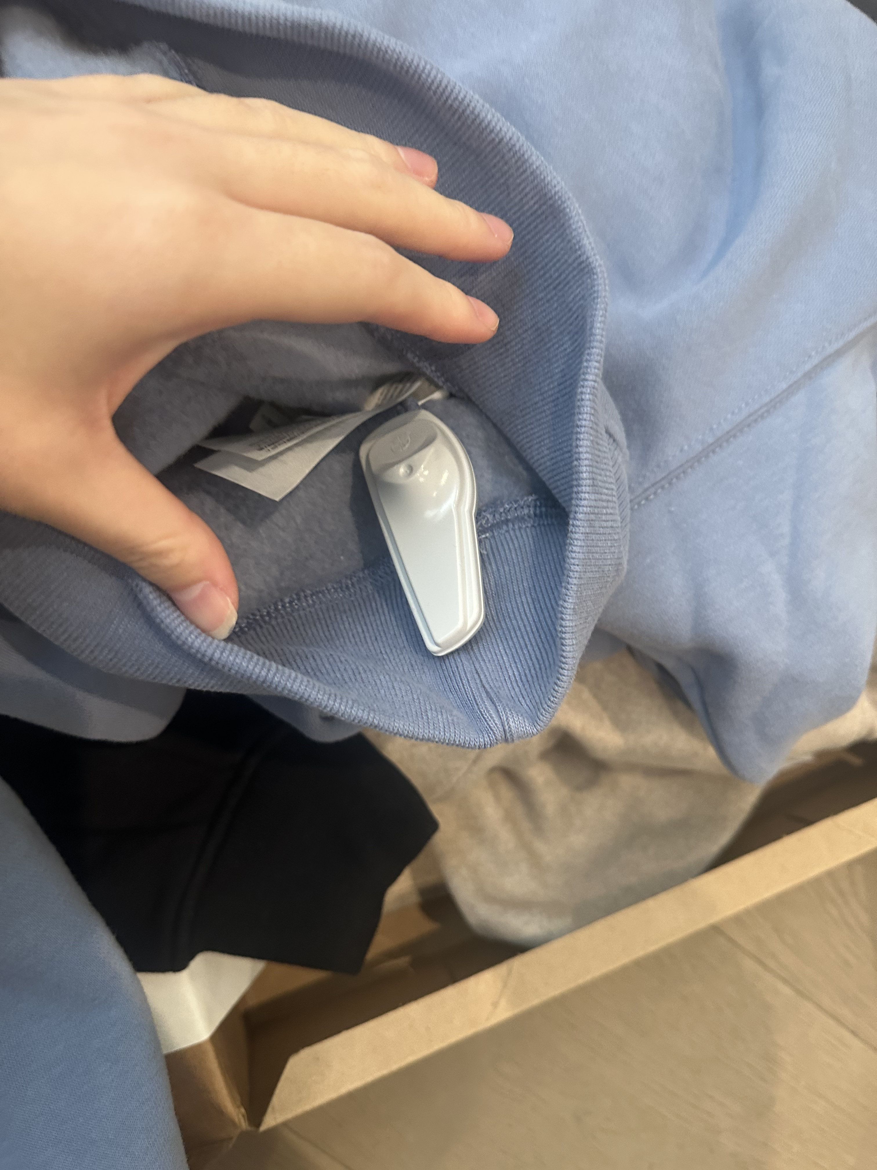 Security tag screaming refund louder than your inner shame