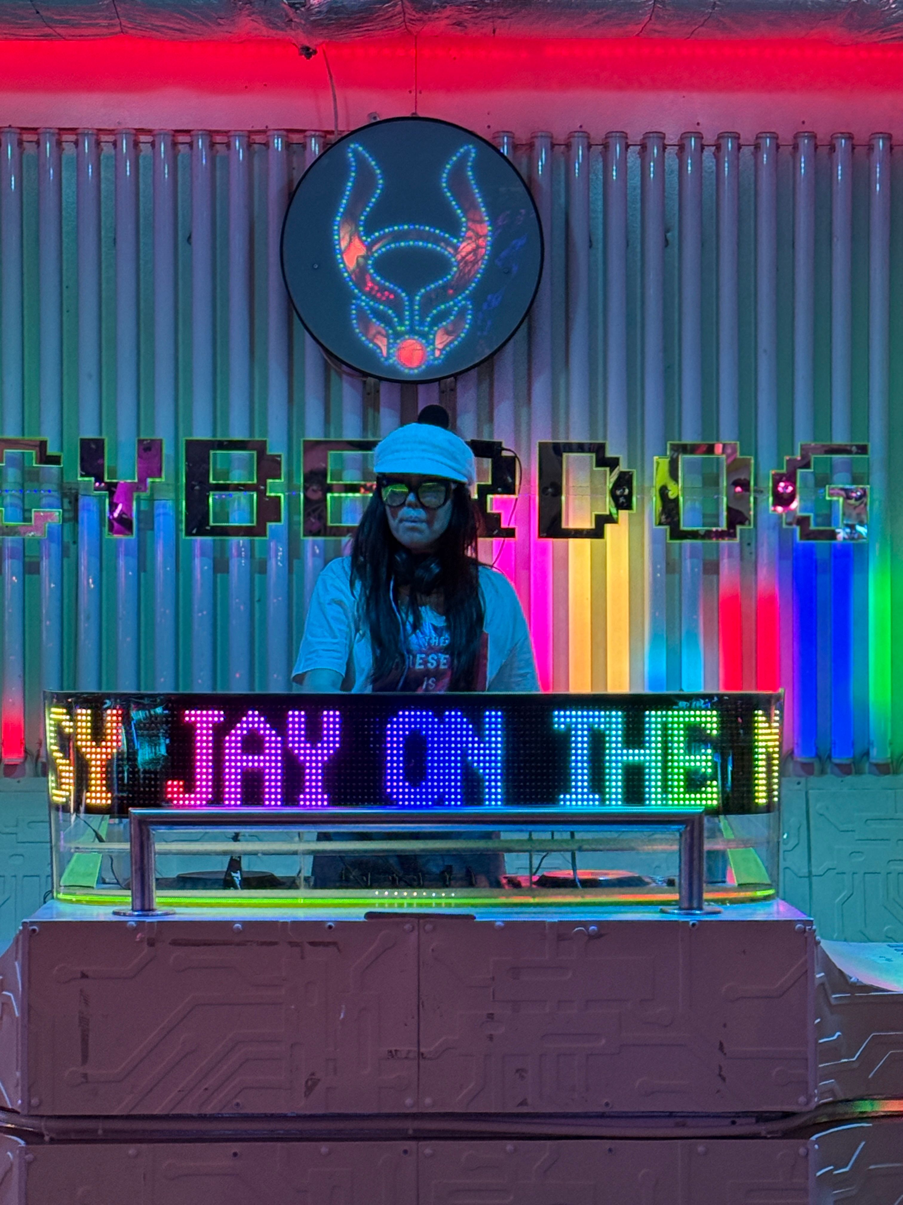 the cyberdog sign got more personality than the dj