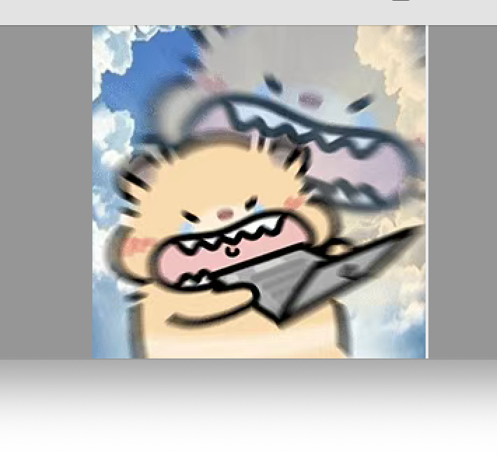 The image features a cartoonish creature with a fluffy, light-colored body and an exaggerated, angry expression. Its wide mouth displays sharp teeth, giving it a fierce appearance, while its small eyes add a hint of comical frustration. The creature is holding a paper airplane, suggesting a playful yet competitive demeanor, as if preparing for a throw or aiming at a target.
The background is a whimsical sky filled with fluffy clouds, which enhances the lightheartedness of the scene. There's an ethereal quality, as if the creature is caught in a moment of intense focus amidst a dreamy atmosphere. This image reflects a blend of animated charm and humor, capturing the essence of a fun, imaginative moment. It evokes a sense of mischief, making one wonder what adventure this little creature is embarking on with its paper airplane.