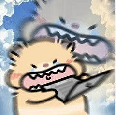 In this whimsical image, a fluffy, anthropomorphized creature appears to be in a fierce showdown, clutching a paper airplane with an expression of determination and defiance. Its wide eyes and exaggerated frown suggest a comically serious demeanor, as if it's preparing for an epic battle. Behind it, a shadowy figure looms, adding a dramatic flair to the scene, reminiscent of classic cartoon confrontations. The vibrant blue sky and fluffy white clouds create a cheerful backdrop, contrasting with the intensity of the creature's expression. This combination of elements evokes a playful tension, as if the creature is ready to launch its paper airplane into the unknown, challenging the looming figure. The humor lies in the absurdity of a cute creature taking on a monstrous shadow with nothing but a paper airplane, turning a mundane object into a symbol of courage.