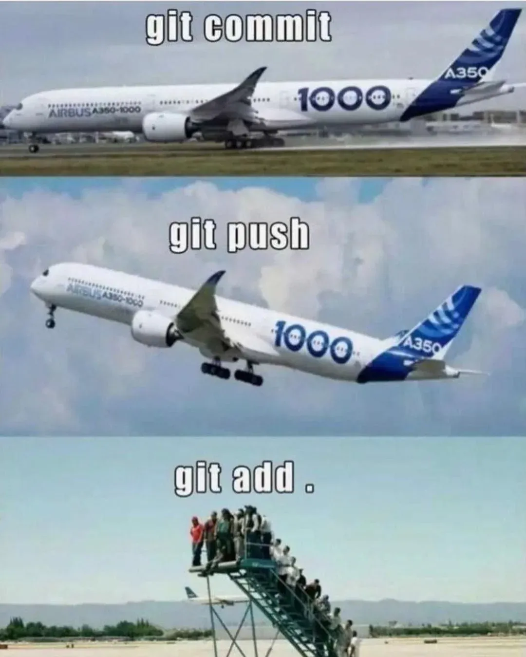 Git add . looking like a chaotic Columbia group project.