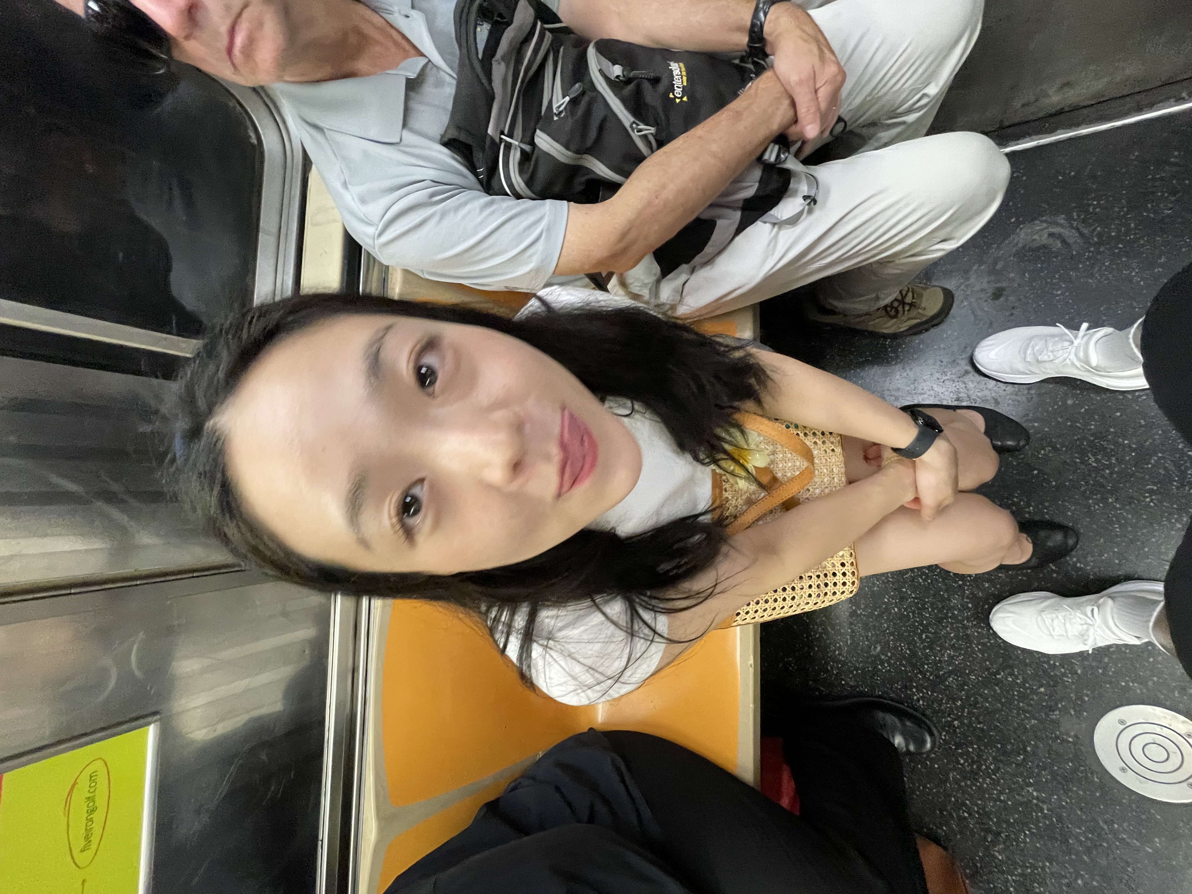 Me: *acts silly*; Subway man: 'Not impressed.'