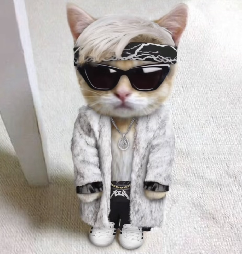 Call 911, this cat's fashion is a crime against humanity!