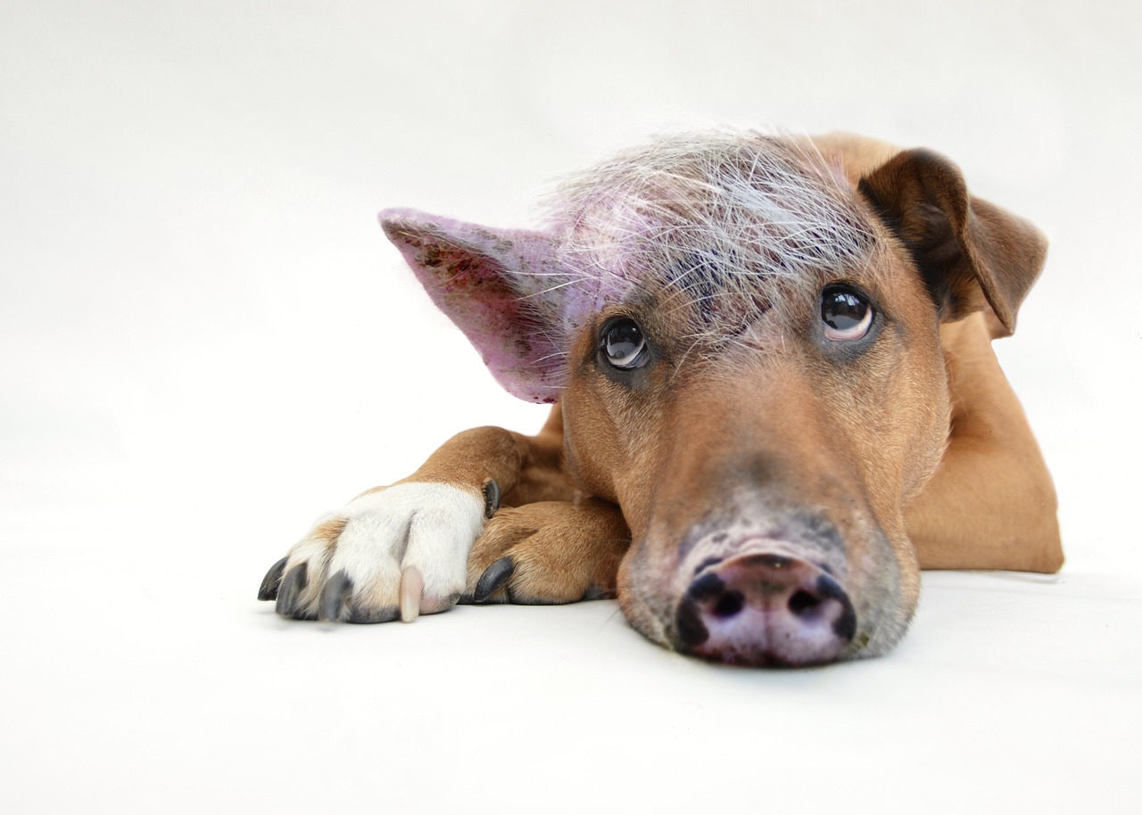 The image features a dog with an unusual and humorous twist: it has a tuft of hair resembling a wig atop its head, giving it a quirky, almost fashionable look. The dog's demeanor appears relaxed and curious, with big, expressive eyes that draw attention. Its ears are perked, adding to the playful nature of the image.
The background is a simple white, enhancing the focus on the dog and its amusing hairstyle. This minimalist setting complements the overall light-heartedness of the scene, allowing the viewer to appreciate the dog's unique appearance without distractions.
This whimsical portrayal could evoke smiles, as it anthropomorphizes the dog, suggesting it might be ready for a fashion show or simply enjoying a leisurely day with a flair for style. The combination of the dog's expression and its faux hairstyle creates a delightful, humorous interaction.